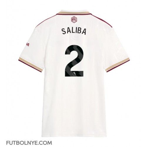 Camiseta Arsenal William Saliba #2 Tercera Equipación para mujer 2025-26 manga corta Camiseta Arsenal William Saliba #2 Tercera Equipación para mujer 2025-26 manga corta